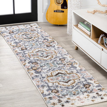 Aziza Persian Medallion High-low Area Rug